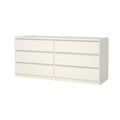 Scottsdale 6 Drawer Double Dresser, White Wood Grain