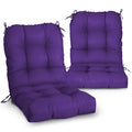 Eagle Peak Tufted Outdoor/Indoor Seat/Back Chair Cushions, Set Of 2, 42' X 21', Purple