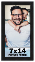 7x14 Frame Black Picture Frame - Complete Modern Photo Frame Includes UV Acrylic Shatter Guard Front, Acid Free Foam Backing Boa