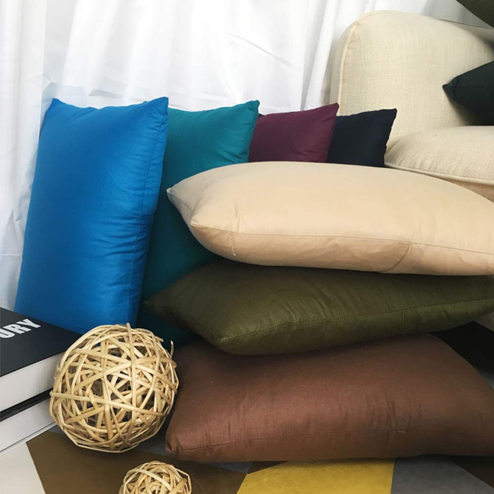 Thmyo 4-Pack 100% Cotton Lumbar Comfortable Solid Decorative Throw Pillow Case Rectangle Cushion Cover Sublimation Blank Pillow