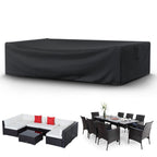 Startwo Patio Furniture Covers Waterprpoof, Tear Resistant Rectangular Outdoor Furniture Set Cover For Table And Chairs, Outdoor Sectional Sofa Cover, 111'L X 74'W X 28'H