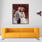 Canvas Floating Frame, Picture Wall Art Painting Frame For Finished Canvas Painting 1-1/4 Deep Picture Art Wall Decor. (Dark Bro