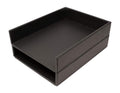 Armory By Castle - Leatherette Two Stackable Paper Trays Desk Organizer - Clutter Organizer For Home, Office, Personal, And Empl