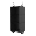 ClosetMaid 3-Shelf Fabric Hanging Closet Organizer with Garment Rod for Shirts, Sweaters, Pants, Hats, Shoes, Purses with Charco