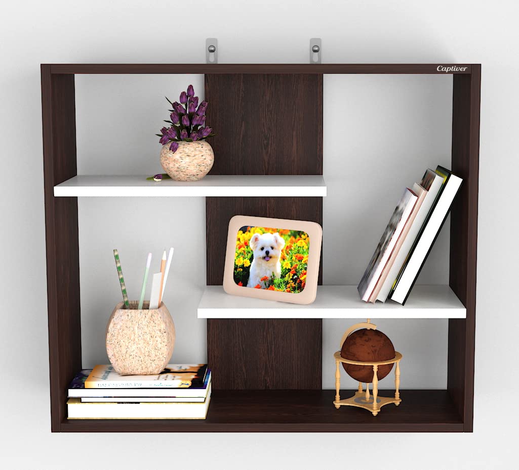 Captiver Royal Engineered Wood Wall Hanging Books Shopices Display Shelf (Matte) Living Room Office Furniture Shelves Storage Ra