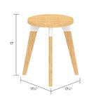 Safco RESENDTNA 14 Inch Diameter Resi Small Maple Accent Coffee Side Corner Sofa Living Room Office Lounge Bedside Nightstand End Table, Natural