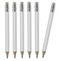Th Golf 100Pcs Mini Pencils With Eraser, Sharpened Wood Round Pencils For Schools, Wedding, Toddlers, Home, Corporate (White)