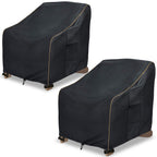 Lsongsky Adirondack Chair Covers 2 Pack,Waterproof Heavy Duty Outdoor Chair Covers,Adirondack Patio Chair Covers For Outdoor Furniture,(33 W X 35 D X 36 H Inches),Black