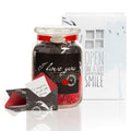 KindNotes Glass Keepsake Gift Jar with INSPIRATIONAL Messages - Romantic I Love You