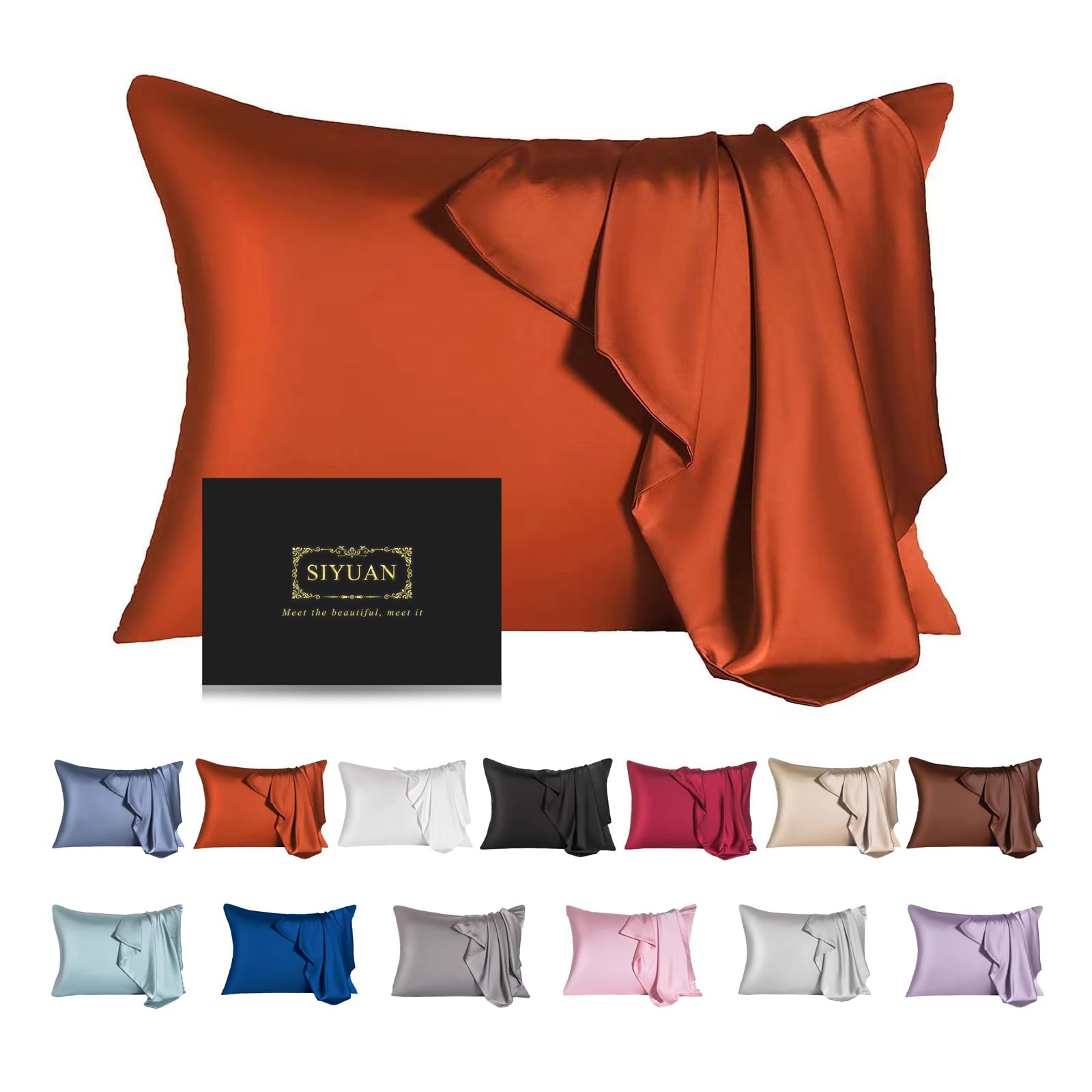 Mulberry Silk Pillowcase For Hair And Skin,King Size Cooling Silk Pillow Case With Hidden Zipper,Allergen Proof Dual Sides Soft