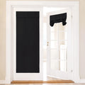 Nicetown No Drill Blackout Door Curtain Panel - Patio Door Curtain For Sliding Door Closet Door Shade Thermal Insulated Self Sticky Blinds For Indoor Windows, 36' Wide X 72' Length, Black, 1 Piece