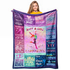 Loxezom Gymnastics Gifts For Girls, Girls Gymnastics Blanket Gifts, Gifts For Gymnasts Gymnastics Girls, Gymnastics Blanket For