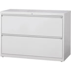 Lorell 2-Drawer Lateral File, 42 By 18-5/8 By 28-1/8-Inch, Gray