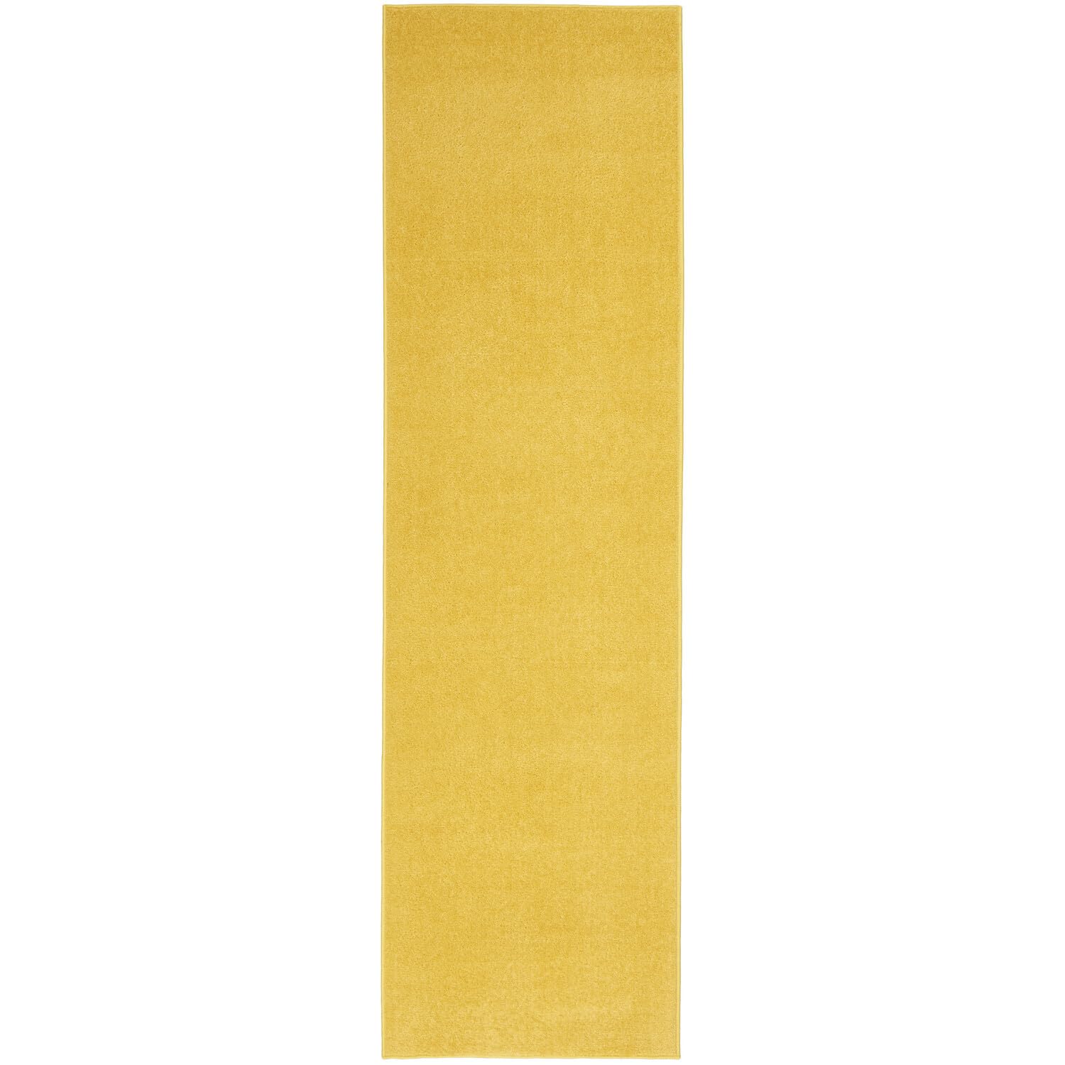 Nourison Essentials Indoor/Outdoor Yellow 2' X 6' Area Rug, Easy Cleaning, Non Shedding, Bed Room, Living Room, Dining Room, Backyard, Deck, Patio (2X6)