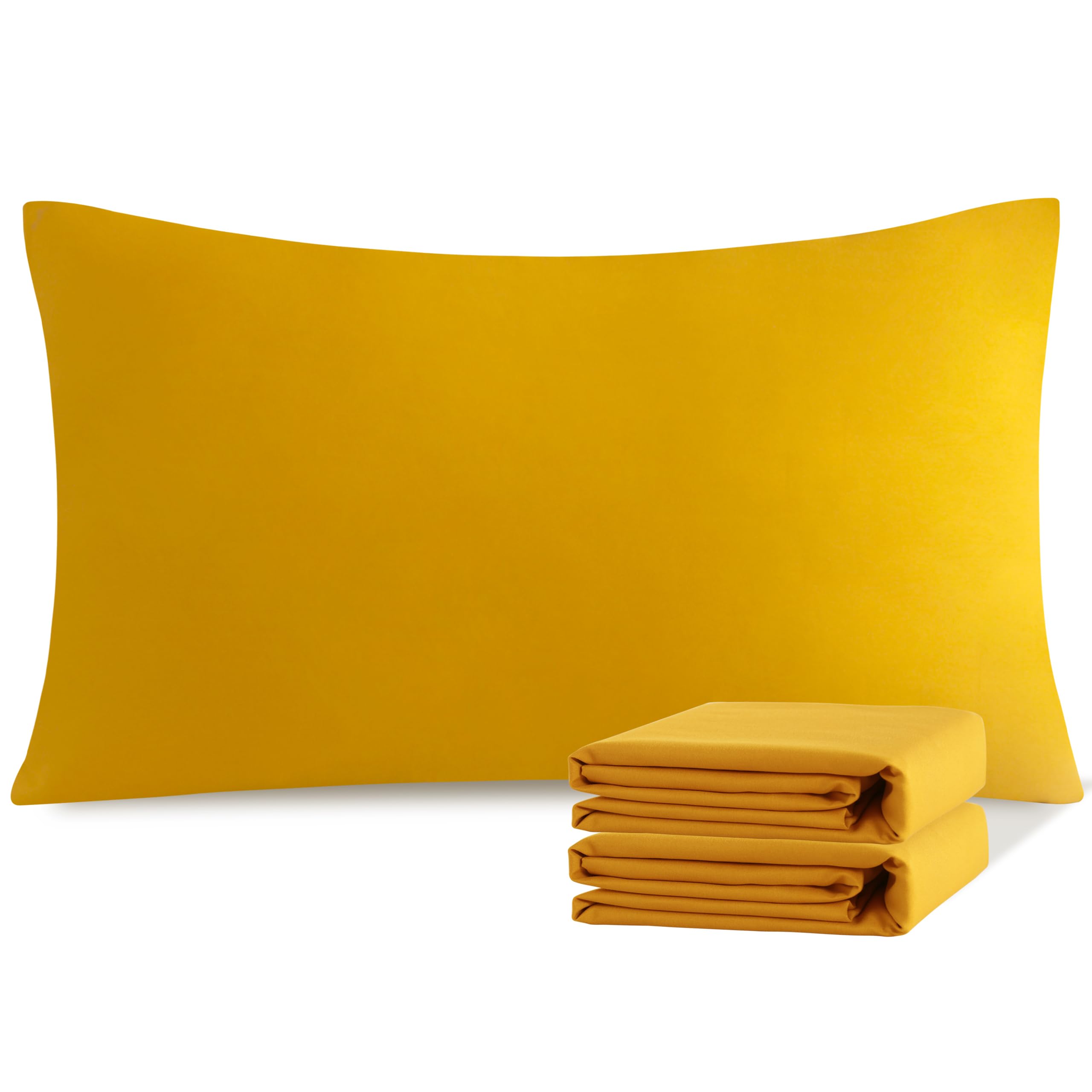 Ntbay King Pillowcase Set - 2 Pack Brushed Microfiber 20X36 Pillowcases - Soft, Wrinkle-Free, Fade-Resistant, Stain-Resistant, G