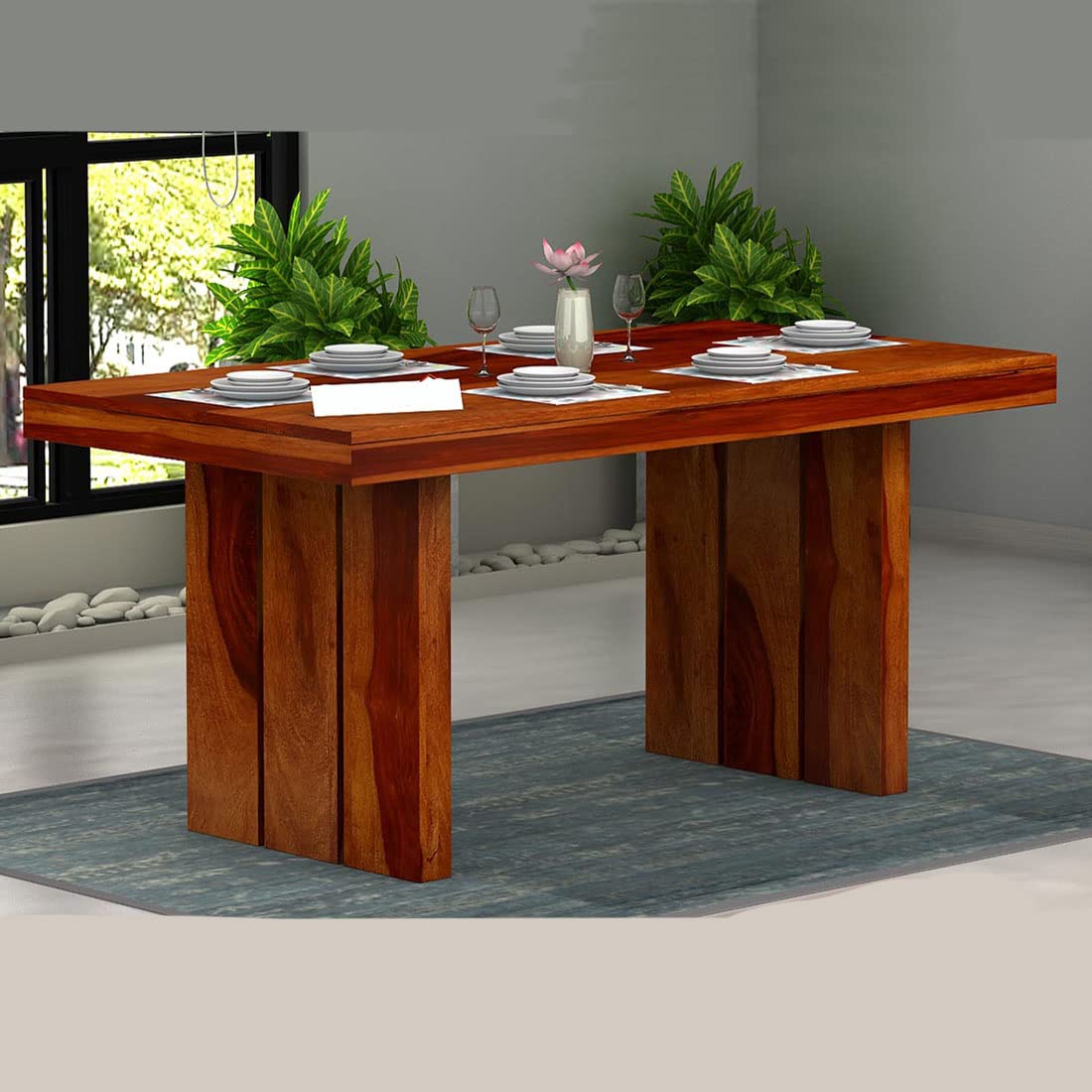Kendalwood Furniture Sheesham Wood Dining Table (68X35 Inch) | Multipurpose Uses Home And Office Desk | 1 Year Warranty | Woode