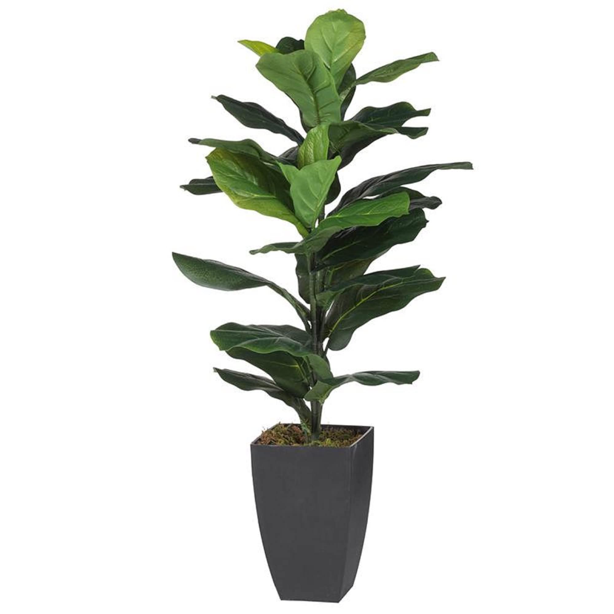 A&B Home 29877 Artificial Potted Fiddle-Leaf Fig Plant, Green
