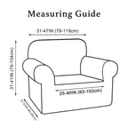 Turquoize Stretch Sofa Slipcover Chair Slipcover 1 Piece Chair Covers For Living Room Armchair Covers Slipcovers With Jacquard Fabric And Elastic Bottom Pet Furniture Protector (Armchair, Khaki)