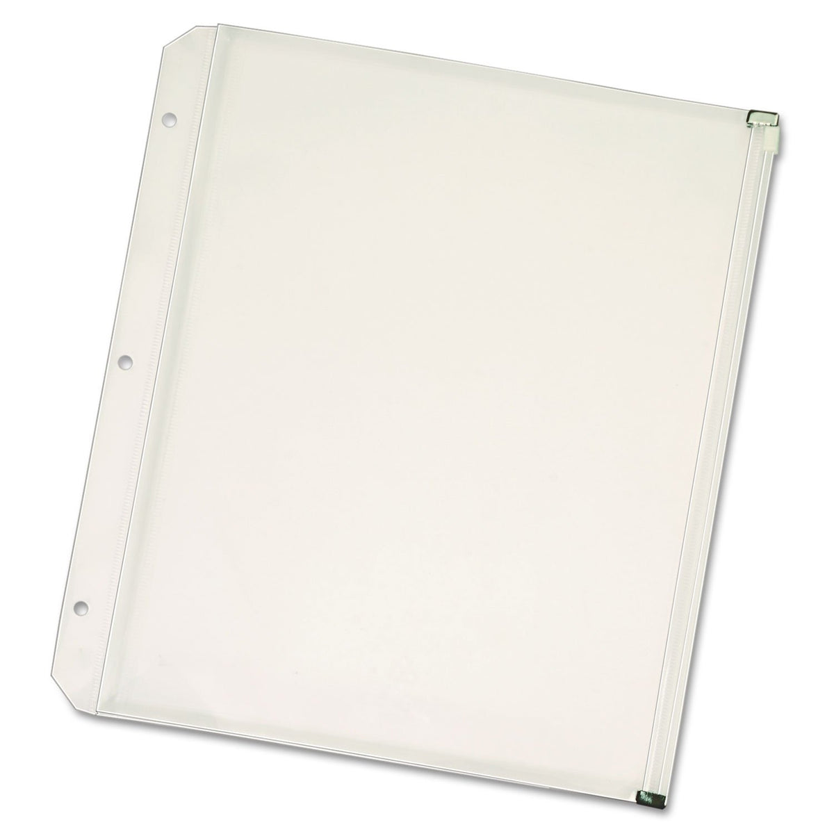 Zippered Binder Pockets, 14X1X11, Clear, 3 Pockets/Pack