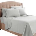 Clara Clark King Sheets, 6 Piece Set - Hotel Luxury Sheets For King Size Bed, Super Soft Bedding Sheets & Pillowcases, King Size Sheets, Silver