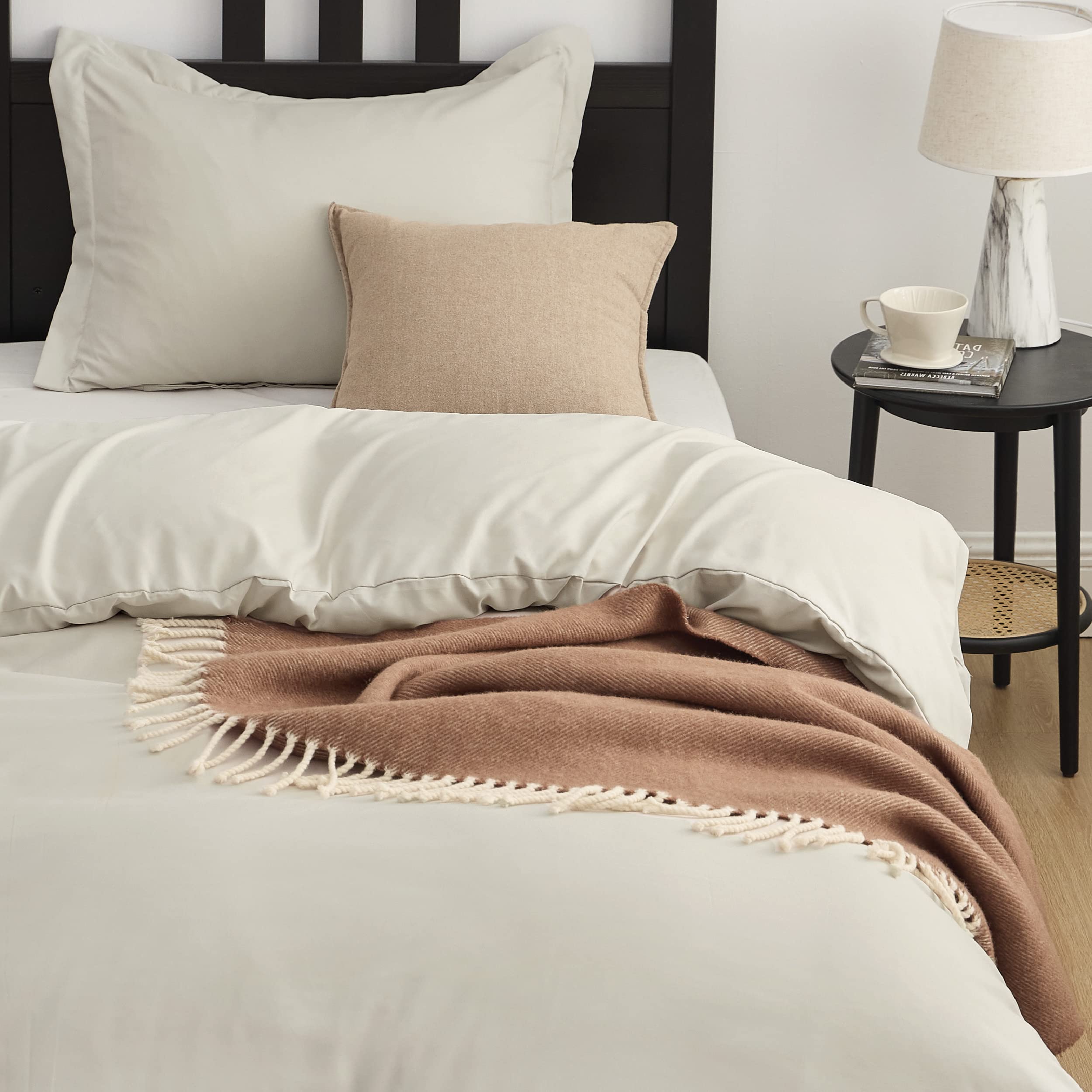 Bedsure Twin/Twin Xl Duvet Cover Kids - Soft Double Brushed Duvet Cover Twin, 2 Pcs, Includes 1 Kids' Linen Duvet Cover (68'X90