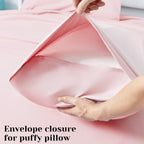 Bysure 4 Pieces Bed Sheets Set(Twin, Light Pink) - Super Soft 1800 Thread Count 100% Microfiber Sheets With Deep Pockets, Wrinkl
