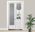 Pi Side Door Curtain 2 Panels,Thermal Insulated Privacy Tie Up Shade Small Window Covering For Front Door 68 Inches Long (W12Xl68-2Pc,Light Grey)