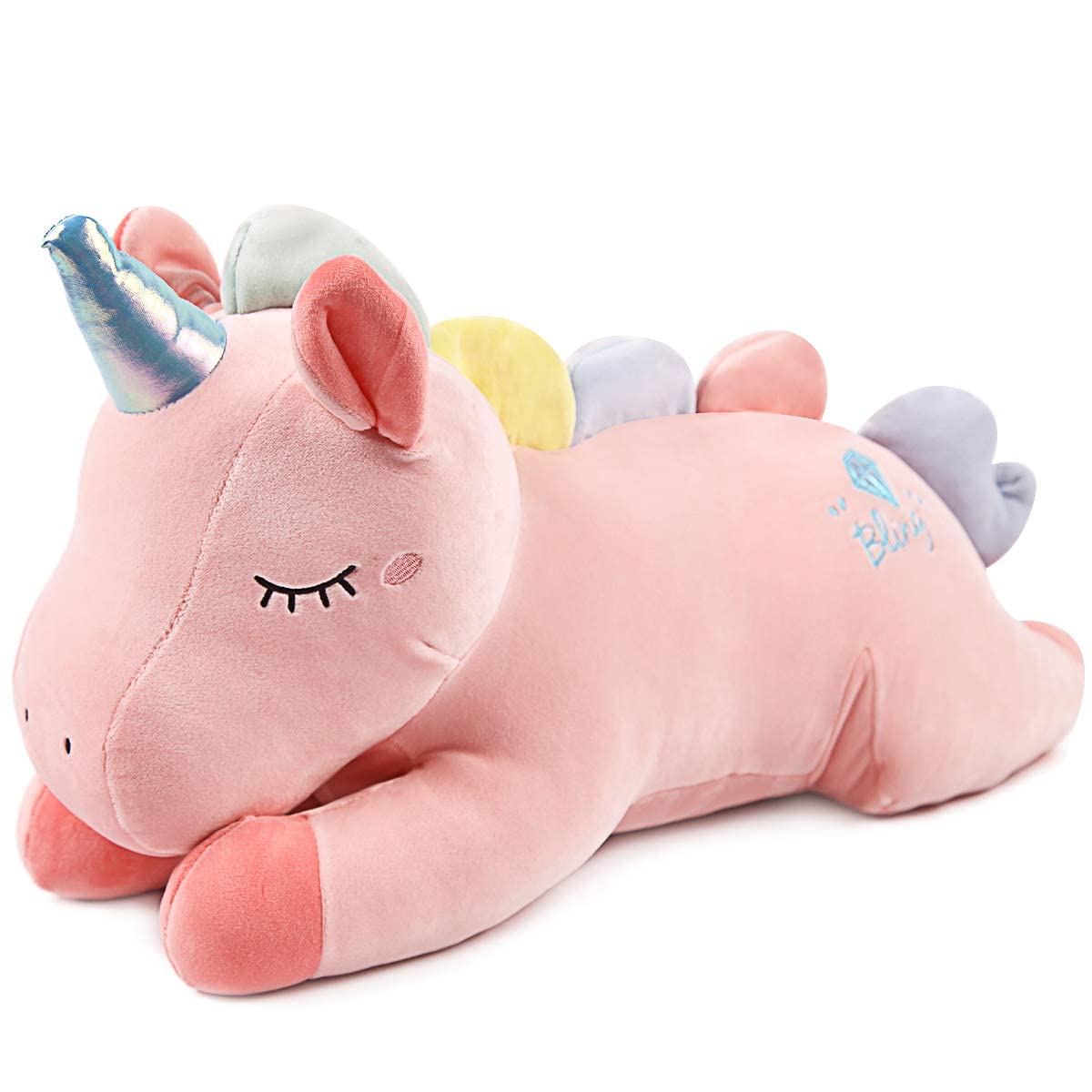 ARELUX 24in Cute Pink Giant Stuffed Unicorn Plush:Soft Animal Hugging Pillow Unicorn Stuffed Animal, Big Body Plushie,Large Unic