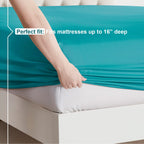 Nestl Split King Sheets For Adjustable Beds - 5 Piece Split King Sheets Set, Deep Pocket, Hotel Luxury, Extra Soft, Breathable A