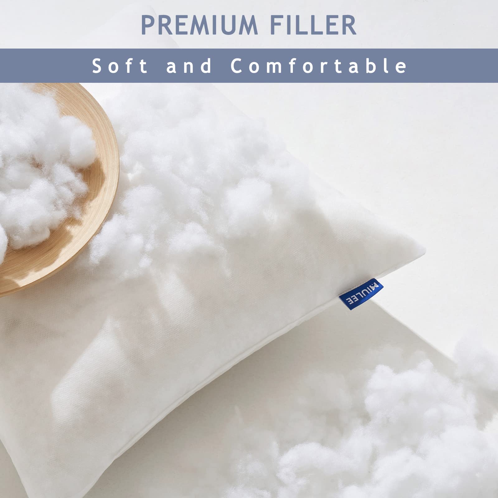 Miulee 24X24 Pillow Inserts Set Of 2, Square Decorative Throw Pillow Premium Fluffy Lumbar Pillow Forms Sham Stuffer For Living Room Sofa Couch Bed