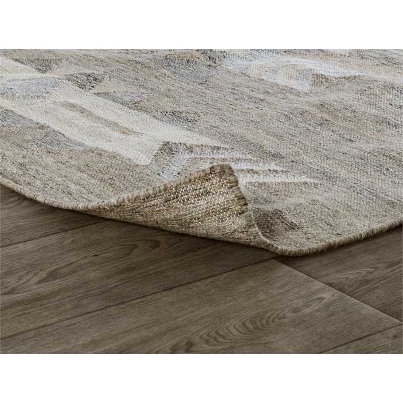 Kosas Home Alpena 24 X 36 Transitional Polyester Fabric Area Rug In Gray