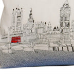 HomeRoots Cream 35' White London Daylight Skyline Lumbar Decorative Pillow