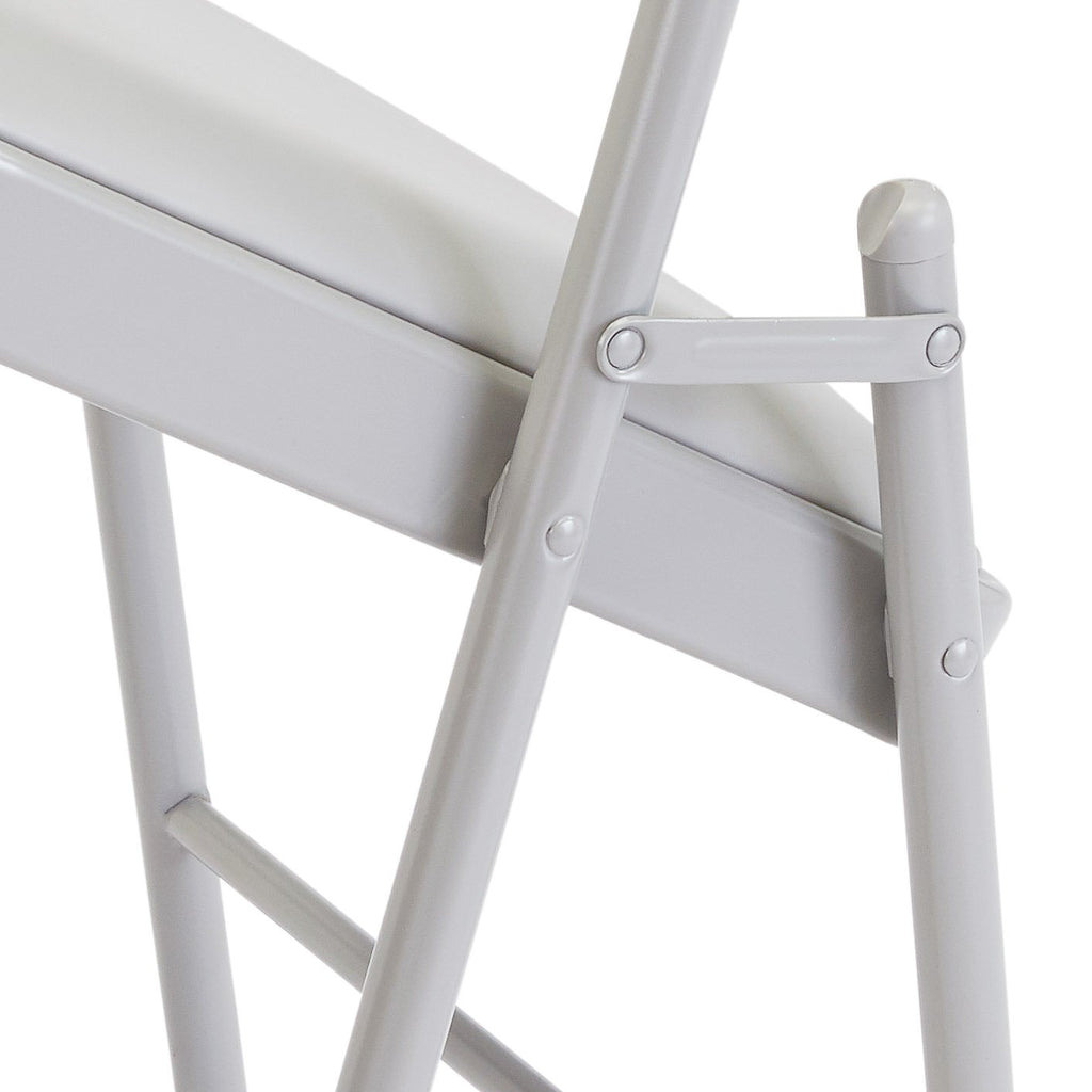 Commercialine® Vinyl Padded Steel Folding Chair, Grey (Pack of 4)