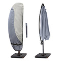 Steeca Patio Waterproof Umbrella Cover, Outdoor Offset Parasol Cover For 7.5-11.5 Feet Cantilever Banana Frame Umbrella