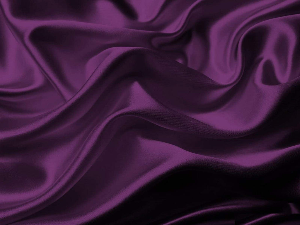 Mk Collection 4Pc Queen Soft Silky Satin Solid Purple Deep Pocket Sheet Set New