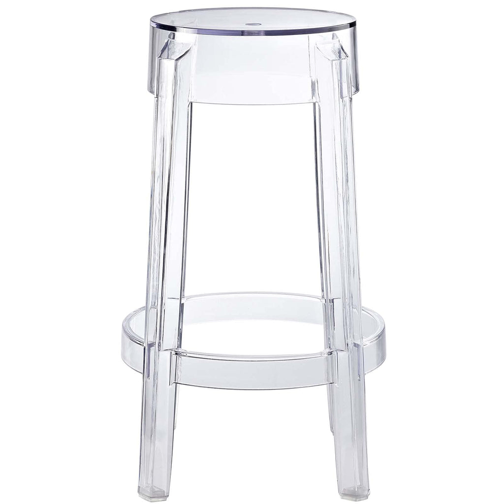 Modway Casper Modern Acrylic Counter Bar Stool in Clear - Fully Assembled