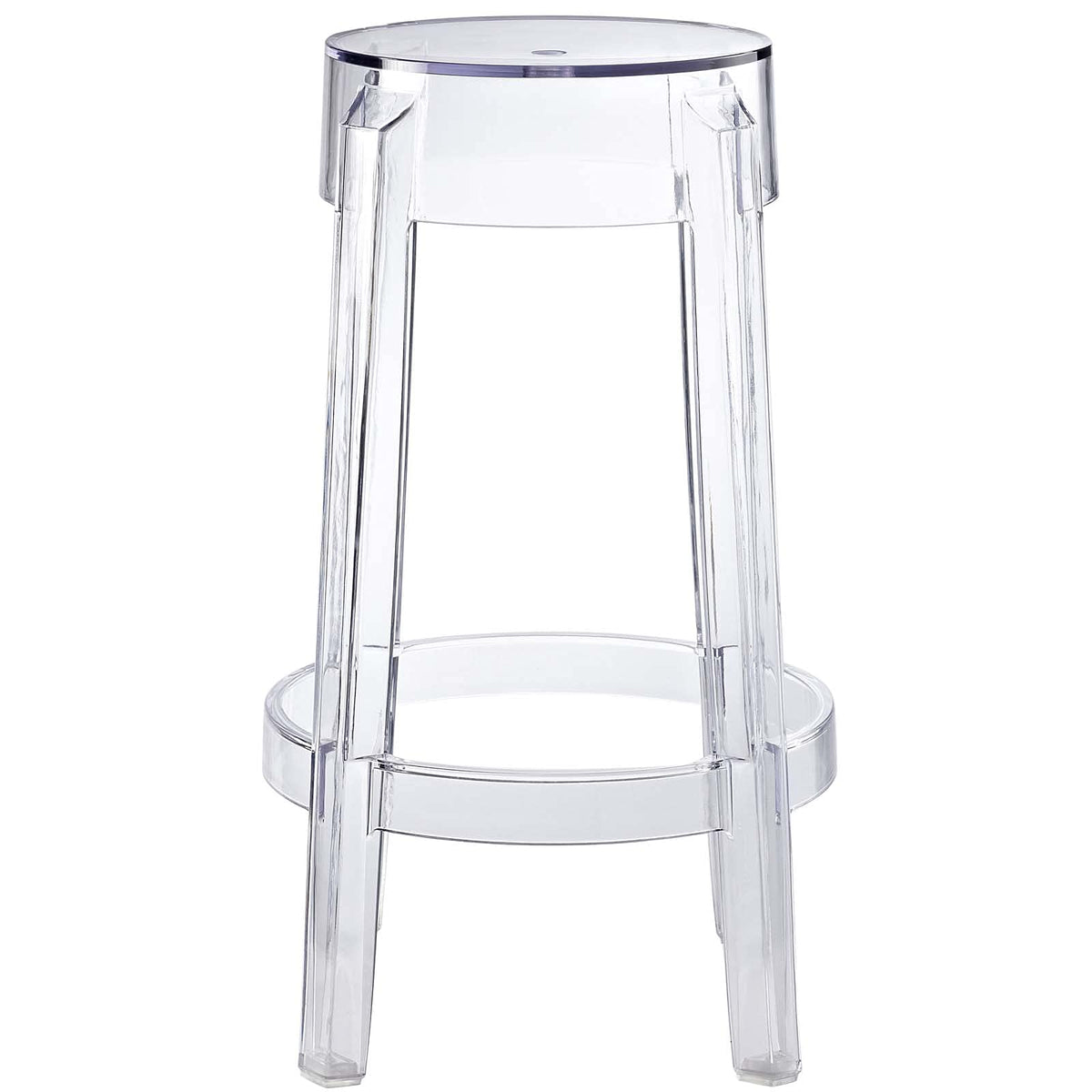 Modway Casper Modern Acrylic Counter Bar Stool in Clear - Fully Assembled