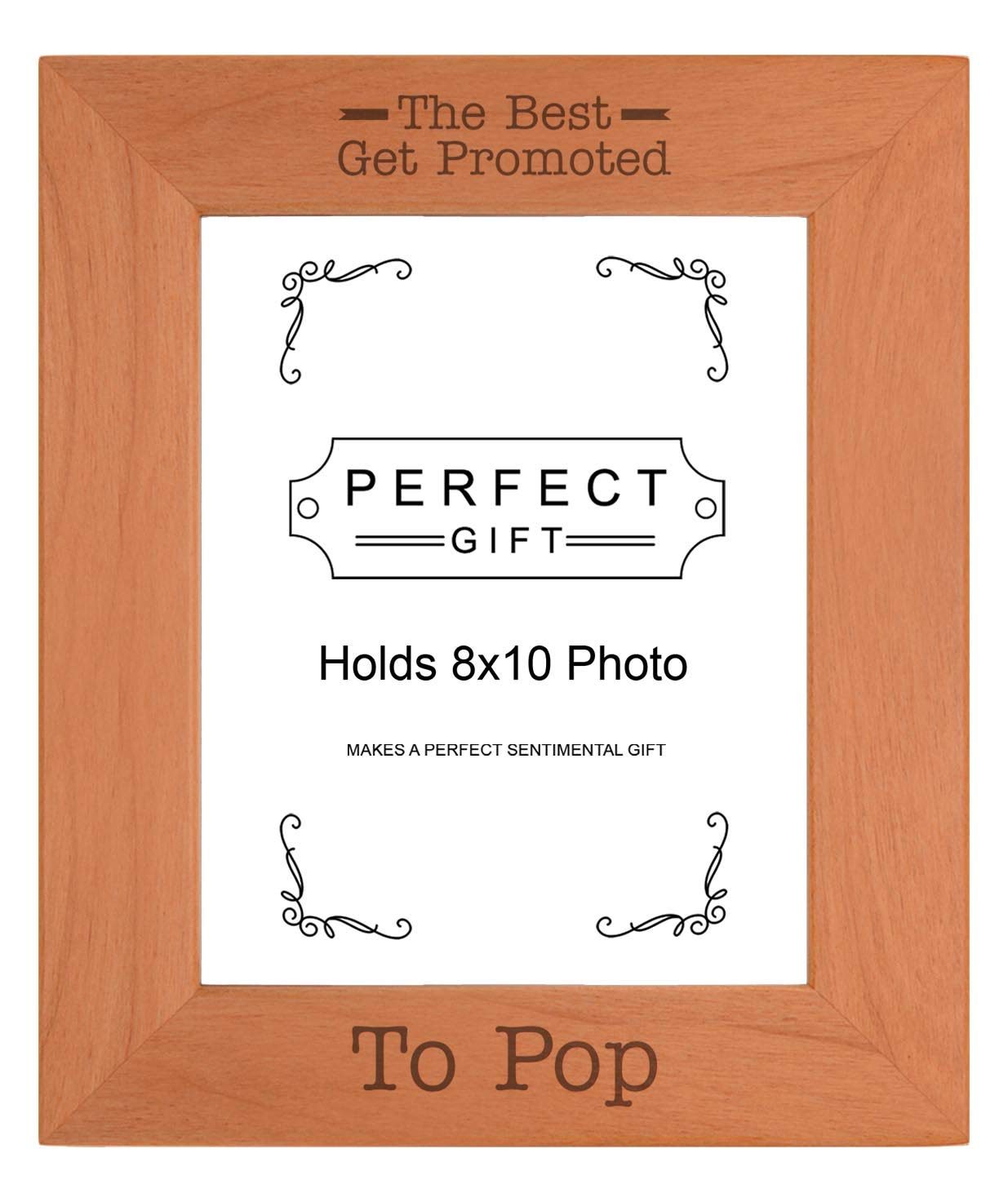 Sentimental Photo Frame The Best Get Promoted To Pop Wood Engraved 8x10 Portrait Picture Frame