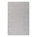 Modway R-1013B-810 Freydis Greek Key Trellis 8X10 Area Rug With Lattice Design In White And Light Gray