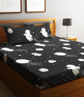 Home Sizzler 210Tc Microfibre Space Explorer Double Bedsheet With 2 King Size Pillow Covers