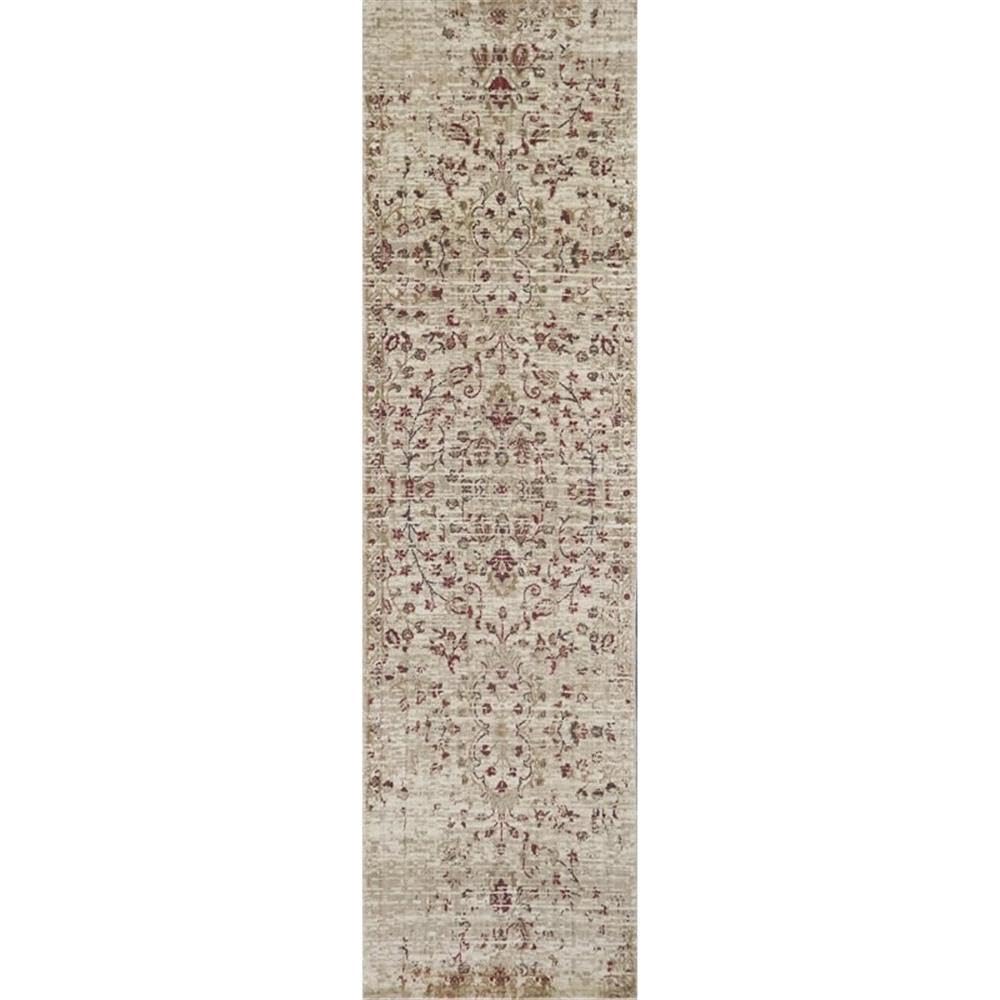 Rizzy Home Alora Decor Euphoria 2'6" X 10' Floral Ivory/Gray/Rust/Blue Hybrid Area Rug
