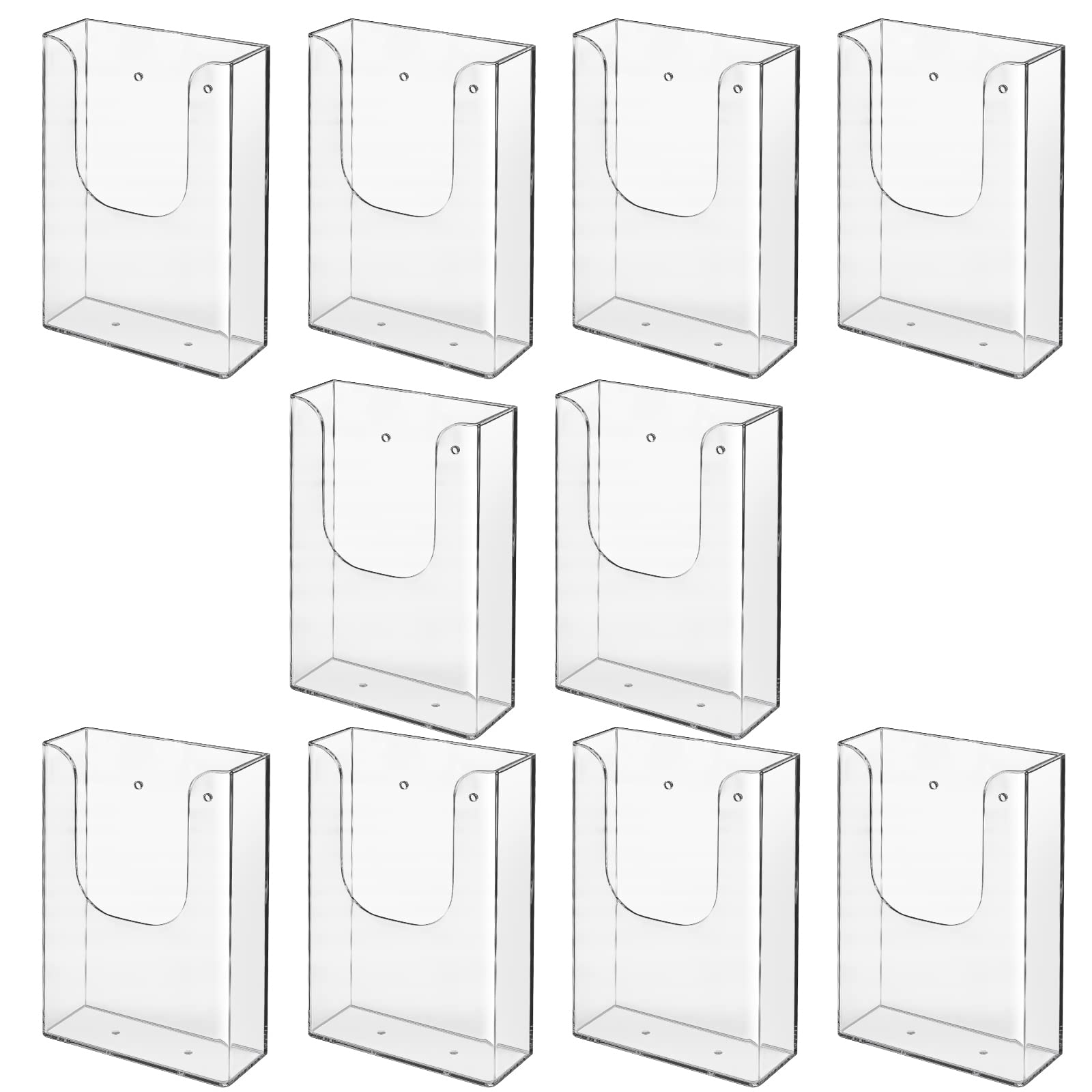 Zavekia Brochure Holder, 4 X 6 Inches Wall Mount Literature Holder (10 Pack)