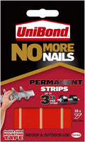 Unibond No More Nails Permanent Strips, Adhesive Strips For Fast & Easy Mounting, Double Sided Sticky Tape For Interior & Exteri