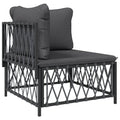 vidaXL Anthracite Patio Table with Powder-Coated Steel Frame - Durable Woven Fabric Outdoor Table, Modular Garden Lounge Set Des