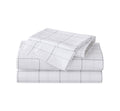 Eddie Bauer Home Sheets Cotton Percale Bedding Set, Crisp & Cool, Stylish Home Decor,4 Pcs, Queen, Northern Plaid Grey/White