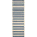 SAFAVIEH Courtyard Collection Runner Rug - 2'3' x 16', Beige & Blue, Non-Shedding & Easy Care, Indoor/Outdoor & Washable-Ideal f