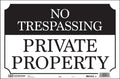 Hy-Ko Products SS-60 NO TRESPASSING Aluminum Sign, 9.25 in x 14 in, Black/White