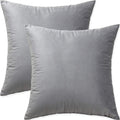 Artaimee Gray Throw Pillow Covers 18X18 Pack Of 2 Velvet Sofa Bed Couch Cushion Case 45X45