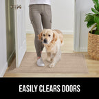 Gorilla Grip Dirt Grabber Mesh Door Mat, Low-Profile, Stain And Fade Resistant Heavy Duty Quick Dry Striped Doormat, Mats For Indoor Or Outdoor Entry, Shoe Scraper, Garage Entrance Mat, 35X23, Beige