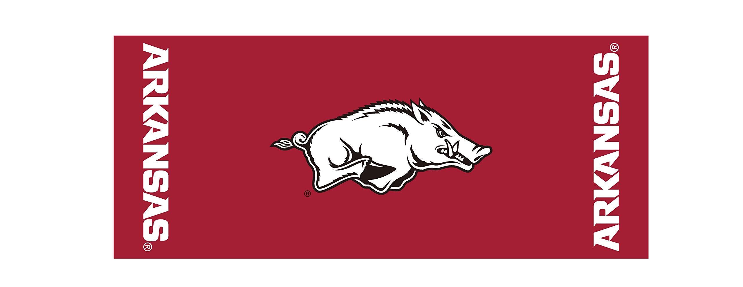 Collegiate Kwik-Covers Rectangle Plastic Table Covers, Bundle Of 2 (University Of Arkansas, 8')